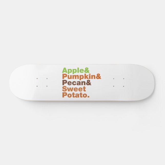 Holiday Pies ~ Festive Xmas Thanksgiving Christmas Skateboard (Horz)