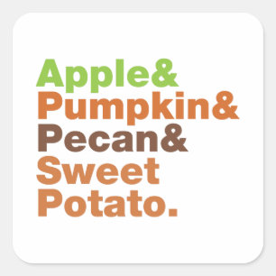 Holiday Pies ~ Festive Xmas Thanksgiving Christmas Square Sticker