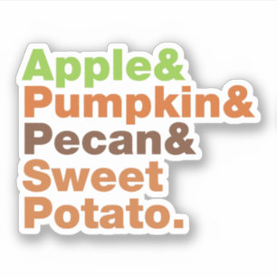 Holiday Pies ~ Festive Xmas Thanksgiving Christmas Sticker