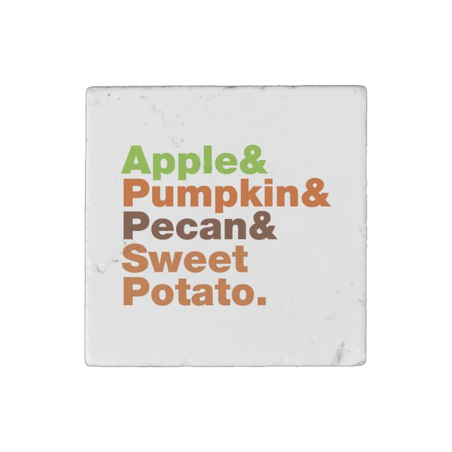 Holiday Pies ~ Festive Xmas Thanksgiving Christmas Stone Magnet (Front)