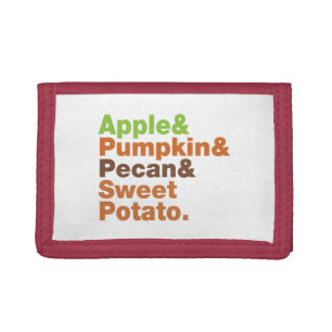 Holiday Pies ~ Festive Xmas Thanksgiving Christmas Trifold Wallet