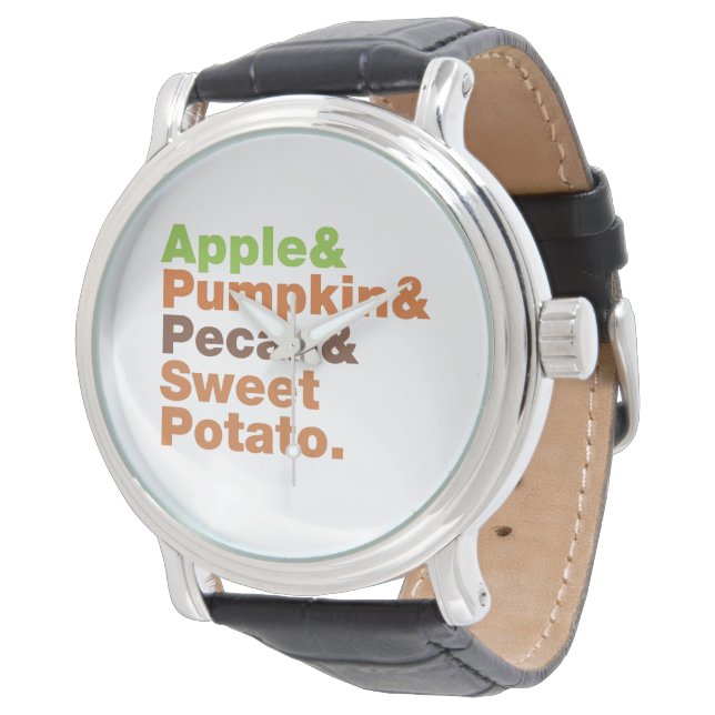 Holiday Pies ~ Festive Xmas Thanksgiving Christmas Watch (Angled)
