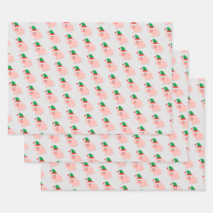 Holiday Pigs Wrapping Paper Sheets
