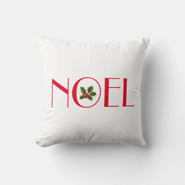 Holiday Pillow-Noel Throw Pillow (Front)
