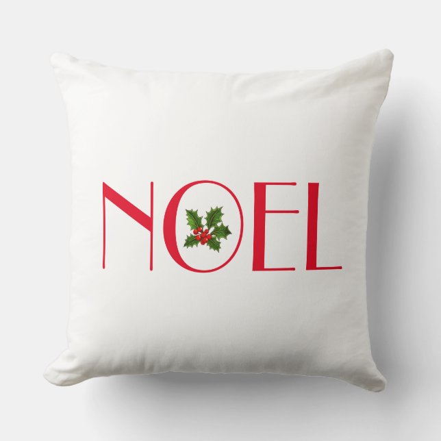 Holiday Pillow-Noel Throw Pillow (Front)