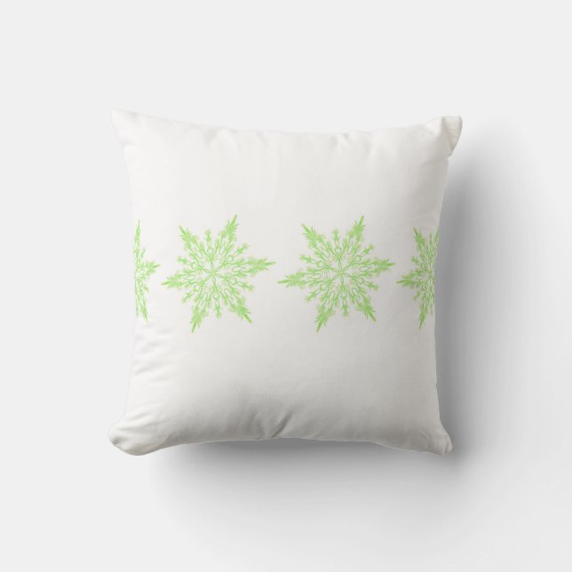 Holiday Pillow-Snowflakes Throw Pillow (Front)