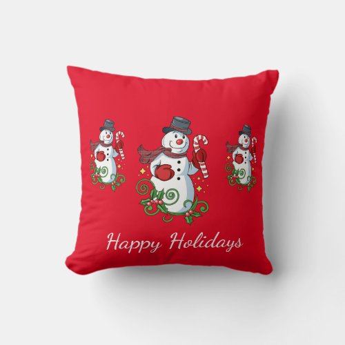 Holiday Pillow_Snowman Throw Pillow