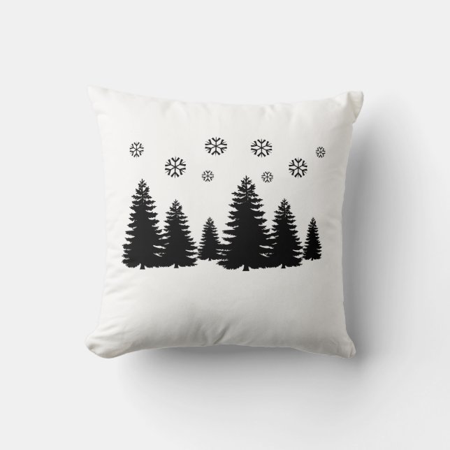 Holiday Pillow-Trees Throw Pillow (Front)