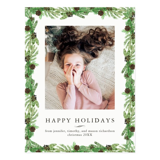 Holiday Pine | Christmas Photo Postcard