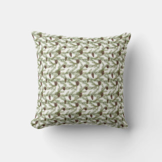 Holiday Pine - Pine Cones And Pine Boughs Throw Pillow