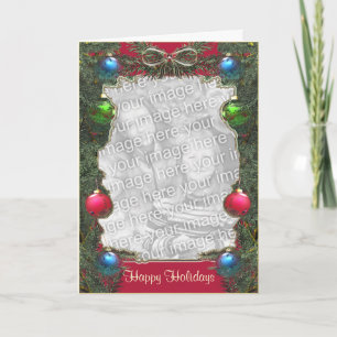 Holiday Pine Tall Photo Card