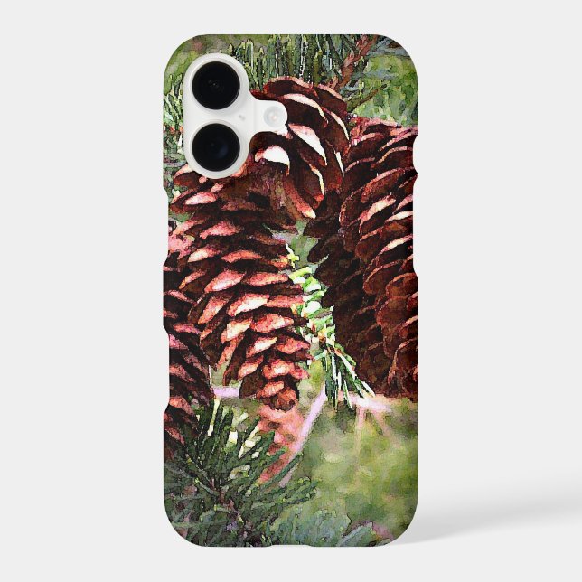 Holiday Pinecone Arrangement Iphone Case (Back)