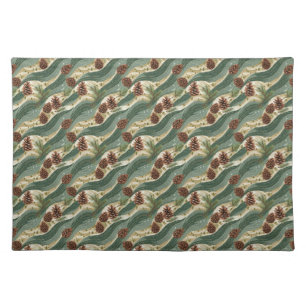 Holiday Pinecone Cloth Placemat