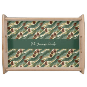 Holiday Pinecone Serving Tray