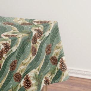 Holiday Pinecone Tablecloth
