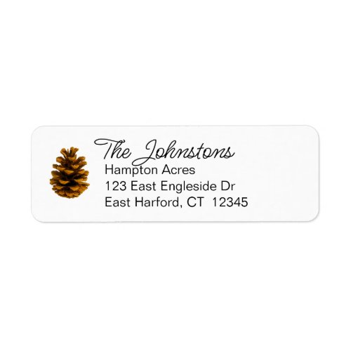 Holiday Pinecone Thanksgiving Return Address Label