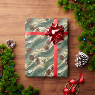 Holiday Pinecone Wrapping Paper