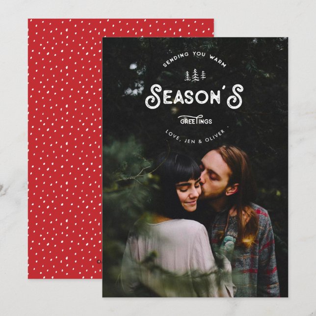 Holiday Pines Christmas Greeting Card (Front/Back)