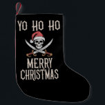 Holiday Pirate Yo Ho Ho Christmas Santa Boating  Small Christmas Stocking<br><div class="desc">Holiday Pirate Yo Ho Ho Christmas Santa Boating</div>