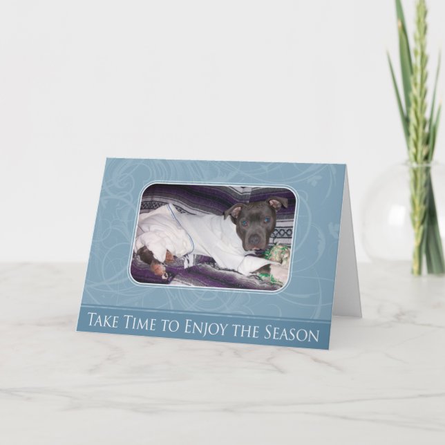 Holiday Pitbull Card (Front)