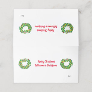 Holiday Place Cards : Merry Christmas