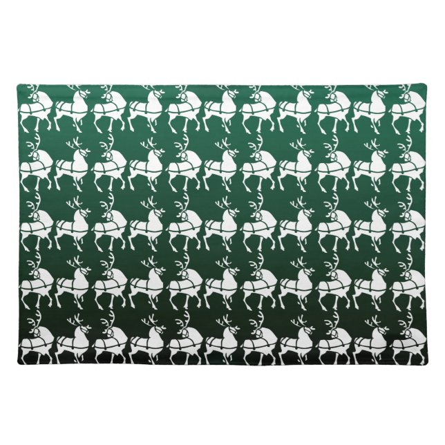 Holiday Place Mats Christmas Reindeer Party Decor (Front)