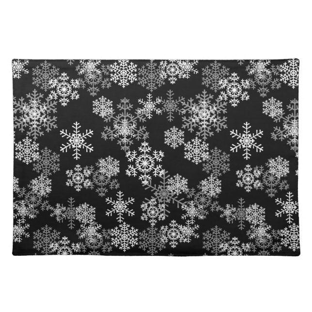 Holiday Placemat-Snowflakes Cloth Placemat (Front)