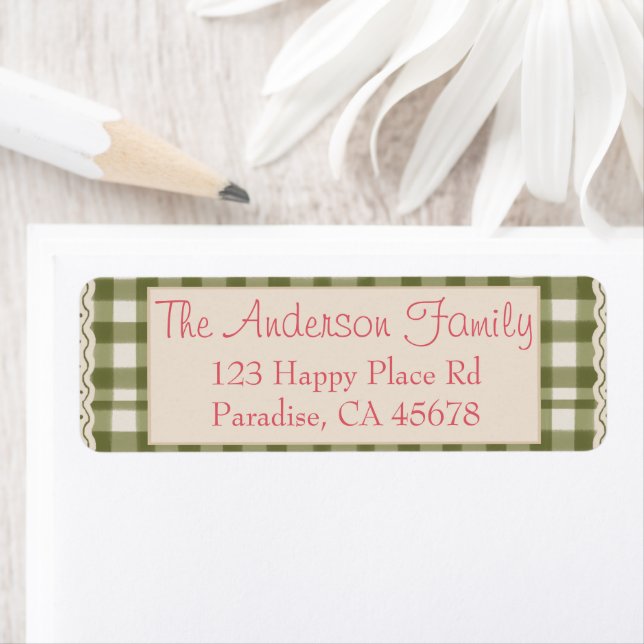 Holiday Plaid Address Label (Insitu)