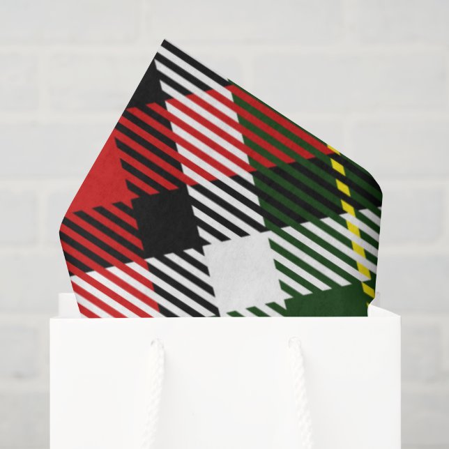 Holiday Plaid Classic Preppy Colorful Festive Tissue Paper (Gift Bag)