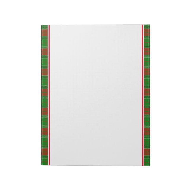 Holiday Plaid Notepad (Rotated)