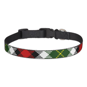 Holiday Plaid Pet Red Green Black Festive Fun Collar