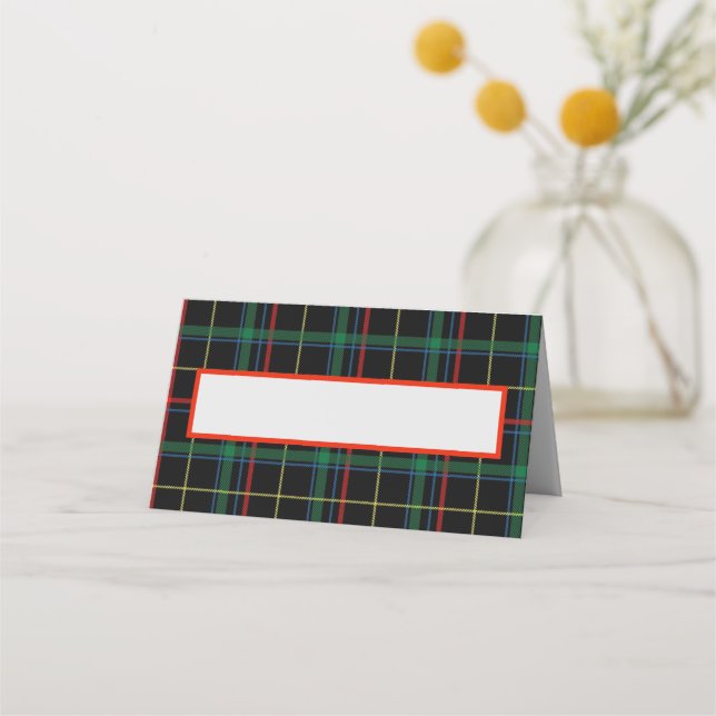 Holiday Plaid Place Cards (Front)