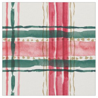 HOLIDAY PLAID Red Green Fabric