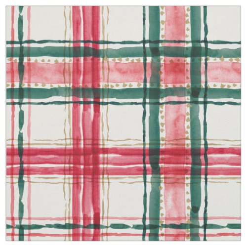 HOLIDAY PLAID Red Green Fabric