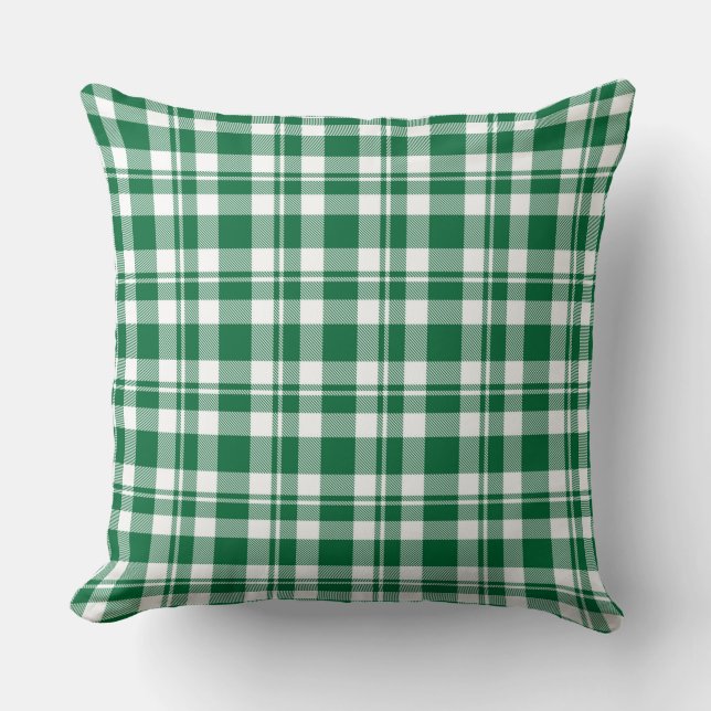Holiday Plaid Throw Pillow (Front)
