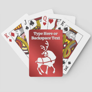 Holiday Playing Cards Personalized Reindeer Cards