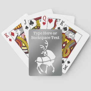 Holiday Playing Cards Personalized Reindeer Cards