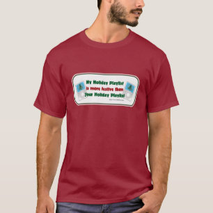 Holiday Playlist Fun Christmas Music Lover Slogan T-Shirt