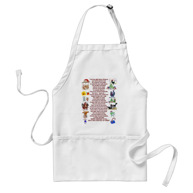 holiday poem adult apron (Front)
