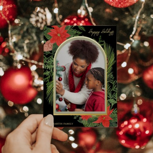 Holiday Poinsettia and Greenery Photo