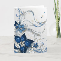 HOLIDAY POINSETTIA - BLUE #1