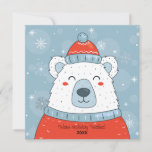 Holiday Polar Bear Photo Card