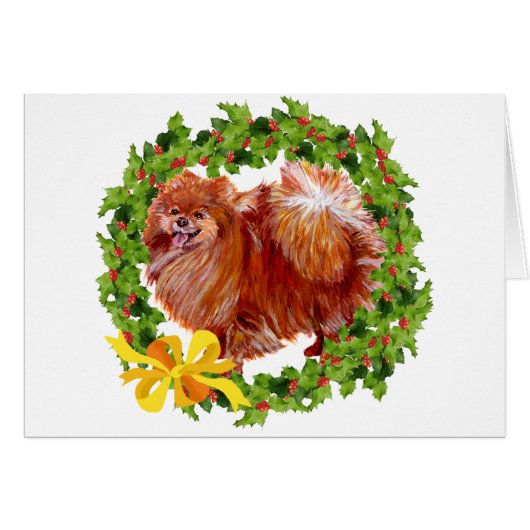 Holiday Pomeranian Cards (Front Horizontal)