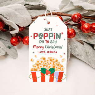 Holiday Popcorn Appreciation Merry Christmas Gift Tags
