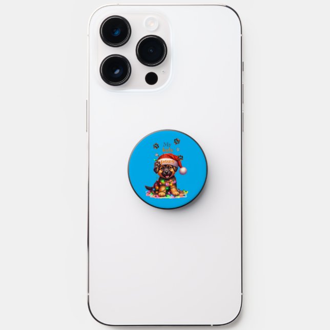 holiday popsocket with dog design (Front)
