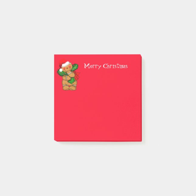 Holiday Post it Notes-Gingerbread Man Post-it Notes (Front)