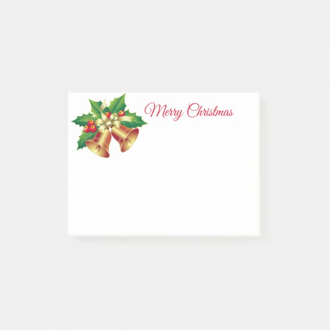 Holiday Post-it-Notes-Holly Bells Post-it Notes (Front)