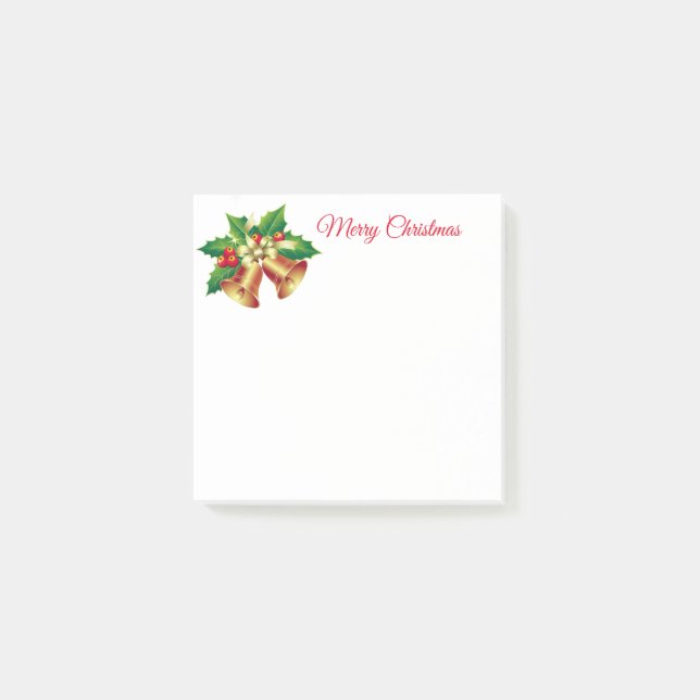 Holiday Post-it-Notes-Holly Bells Post-it Notes (Front)
