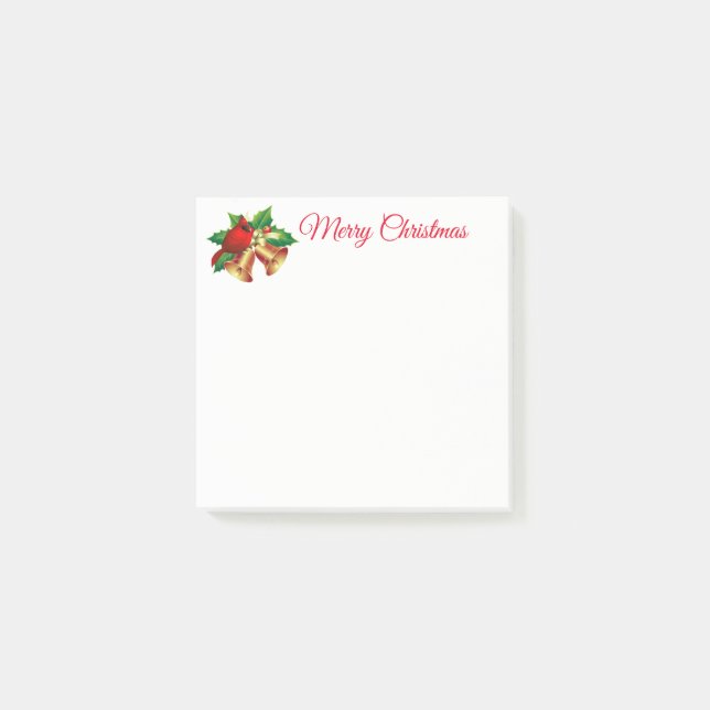 Holiday Post it Notes-Red Cardinal Post-it Notes (Front)