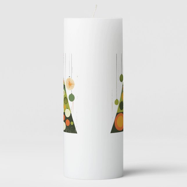 Holiday Postcard Pillar Candle (Front)